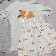ポケモンスリープ ジェラピケ 接触冷感プリントTシャツ＆ショートパンツ イーブイ