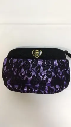 【最後の値下げ】ANNA SUI ポーチ レース 紫 黒