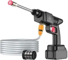 高圧洗浄機 コードレス USB充電式 フォームノズル 年末大掃除 黒