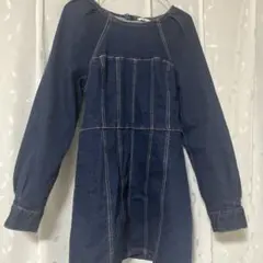 ZARA ダークブルー デニムワンピース