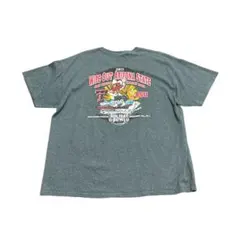 バックプリントTシャツ　USA カレッジフットボール　古着　グレー　XL 8Sb