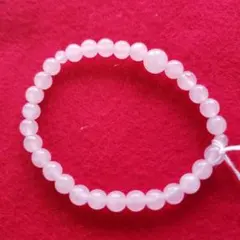 蔵出し特価　ローズクォーツブレスレット 淡いピンク外径７cm　６mm親８mm　４