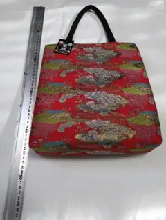 和柄 赤色 バッグ 中型