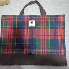 タータンチェック トートバッグ　ピアノのレッスンバッグにピッタリ
