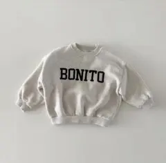 【新品】80cm BONITO ロゴ 裏起毛トレーナー シンプル 韓国風
