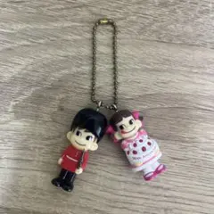不二家 ペコちゃん ポコちゃん キーホルダー 2点セット