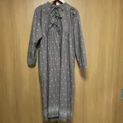 Samansa Mos2 モチーフ花柄ワンピース