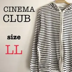 CINEMA CLUB シネマクラブ【LL】ボーダー柄トップス　カーディガン