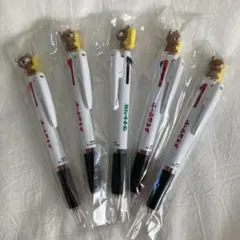 リラックマ　製薬会社ノベルティ　3色ボールペン　5本セット