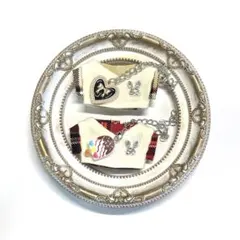 【セール】10㎝ぬい服　白コーデュロイベスト6点セット