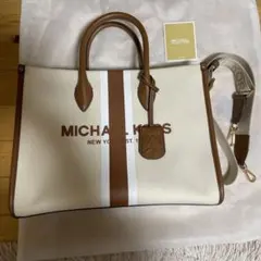 MICHAEL KORS トートバッグ アイボリー/ブラウン