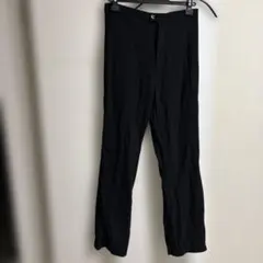 キレイめ 黒 ストレートパンツ 【free size】