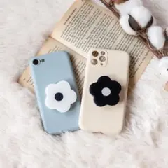 iPhone11ケース スマホグリップ ポップソケット お花 スマホケース