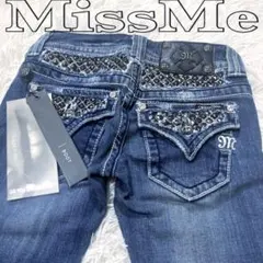 Miss Me ブーツカット ローライズデニムY2K スタッズ 刺繍 平成ギャル