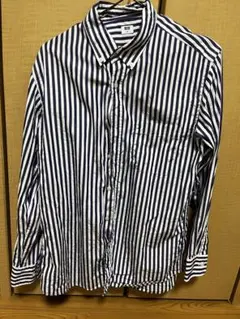 UNIQLO ユニクロエクストラファインコットンブロードストライプシャツMサイズ