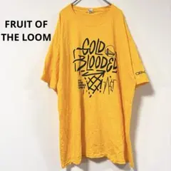 フルーツオブザルーム バスケット Tシャツ クルーネック XL 黄 綿 観戦のサムネイル