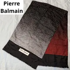 Pierre Balmain 長方形スカーフ シルク ドット柄
