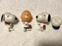 PEANUTS カプキャラ 野球 スヌーピー&チャーリー 3体セット