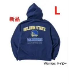 【新品】ゴールデンステート・ウォリアーズ パーカー ネイビー　L