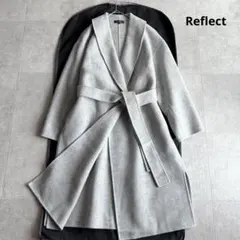 美品✨リフレクト ダブルクロスチェスターコート ベルト ウール グレー 9