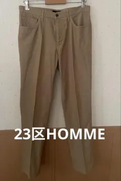 23区HOMMEベージュ サマーコーデュロイ スラックスのサムネイル