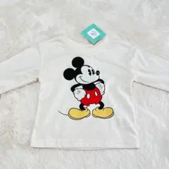 新品　ミッキーマウス 長袖Tシャツ 80 ロンT 白　ホワイト　ディズニー