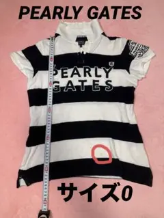 PEARLY GATES パーリーゲイツ ボーダー ポロシャツ サイズ0
