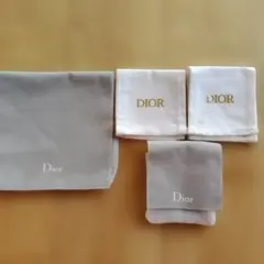 Dior ディオール 保存袋 ホワイト&グレー4個セット