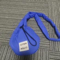 美品 CITEN シテン 巾着ショルダーバッグ ブルー 軽量
