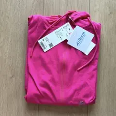 【新品】ユニクロ エアリズム UVカット メッシュパーカ長袖　Mサイズ ピンク