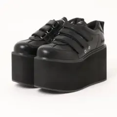 YOSUKE ヨースケ 厚底スニーカー ベルト 黒 ブラック 新品 ベルクロ S