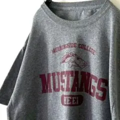 MUSTANGS CHEER Tシャツ グレー 灰色 古着