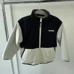 XLARGE ジップアップコート 120㎝　 ブラック/ホワイト　リバーシブル