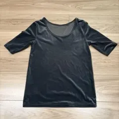 ■美品■ SENSE OF PLACE シアーベロアTシャツ(半袖)