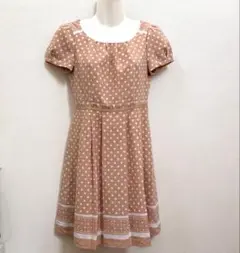 プライドグライド ドットワンピース 半袖フレアワンピース プリーツワンピースのサムネイル