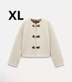 zara ダブルフェイストグルボタンジャケット