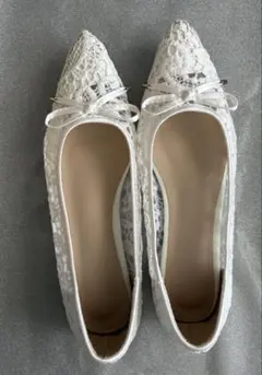 GRL グレイル パンプス ホワイト フラットシューズ 白 結婚式 前撮り