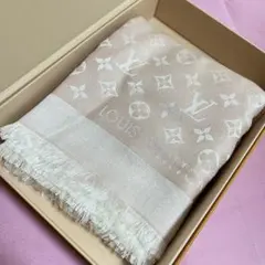 Louis Vuitton モノグラム ショール ベージュ系 ピンク