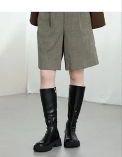 オリエントラフィック　ブラック ロングブーツ 厚底ソール