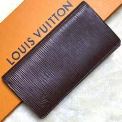新品級✨ルイヴィトン　二つ折り長財布　ポルトフォイユブラザ　エピ　茶ブラウン