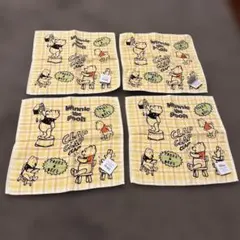 ディズニー　ハンカチ　プーさん　4枚セット