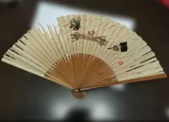 【当時物】日本通運 鳥獣戯画 扇子 日通 丸通マーク 非売品 ノベルティ