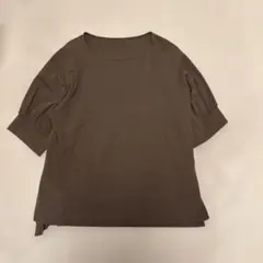 美品　レリアン　七分袖チュニック　ブラウン