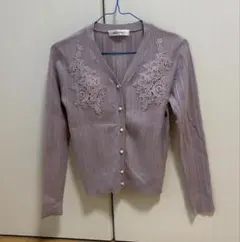 試着のみMISCH MASCH ミッシュマッシュ　お花レースカーディガン