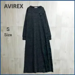 【美品】 AVIREX Belle プリーツワンピースドレス ロング 長袖 S