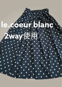 ルクールブラン リバーシブルタフタギャザースカート ドット モカ 38のサムネイル