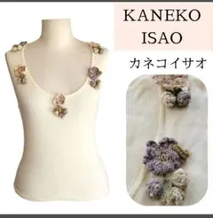 カネコイサオ　花　刺繍 リブ　ニット　ノースリーブ　トップス　ピンクハウスのサムネイル