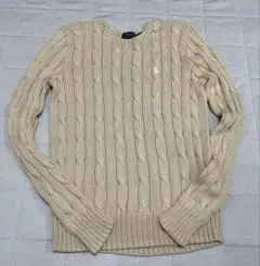 Polo Ralph Lauren ベージュ ケーブル編み セーター S