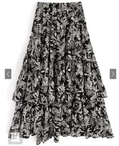 GRL グレイル 花柄ティアードスカート[kz424]