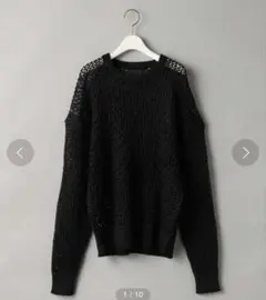 BEAUTY&YOUTH UNITED ARROWS メッシュクルーネックニット